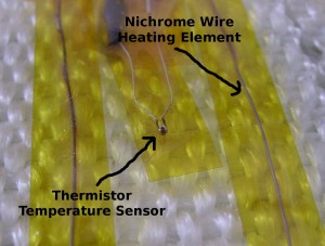 3D Printer Heated Build Platform Thermistor Close Up 3D Printer Heated Build Platform Thermistor Close Up