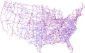 Map of current US Routes.svg