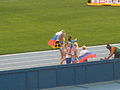 2013 IAAF World Championship in Moscow Russian Women Relay 4x400 Team and Anna Chicherova 01.JPG
