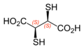 (2S,3S)-2,3-dimercaptosuccinic-acid-2D-skeletal-A-configurations-labelled.png