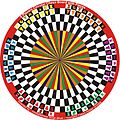 Six-player circular chess board with pieces.jpg