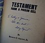 Ninoy Aquino's "Testament from Prison Cell" signed by Cory Aquino in 1983.jpg