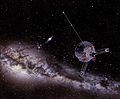 An artist's impression of a Pioneer spacecraft on its way to interstellar space.jpg