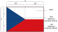 Flaga Republiki Czech - wymiary.svg