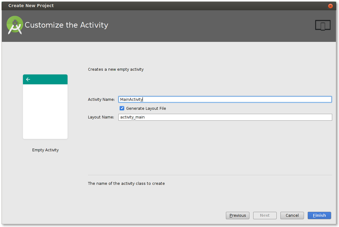 Customize the Activity