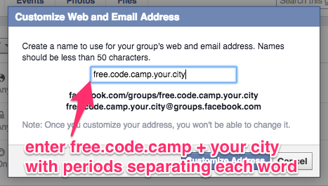 a screenshot telling you to enter free.code.camp.your.city.name with each word seperated by periods.