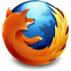 firefox logo on a transparent popup